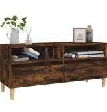 VidaXL Tv-meubel 100x34,5x44,5 cm bewerkt hout gerookt eikenkleurig