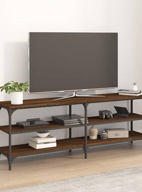 Tv-meubel 140x30x50 cm bewerkt hout bruineikenkleurig