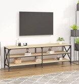 vidaXL Tv-meubel 160x40x50 cm bewerkt hout sonoma eikenkleurig