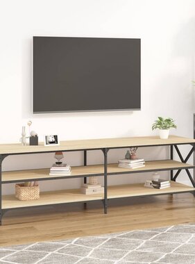 vidaXL Tv-meubel 160x40x50 cm bewerkt hout sonoma eikenkleurig