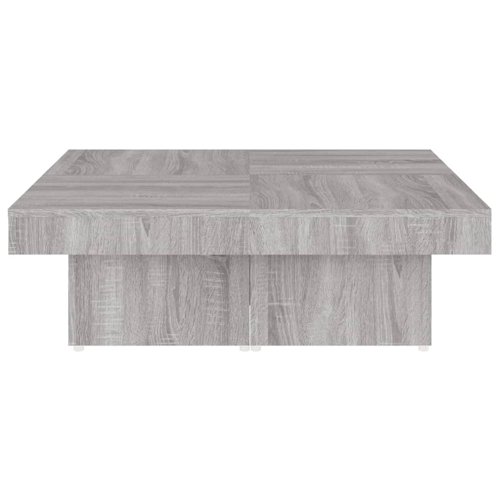 VidaXL Salontafel 90x90x28 cm bewerkt hout grijs sonoma eikenkleurig