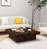 VidaXL Salontafel 90x90x28 cm bewerkt hout gerookt eikenkleurig