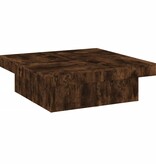 VidaXL Salontafel 90x90x28 cm bewerkt hout gerookt eikenkleurig