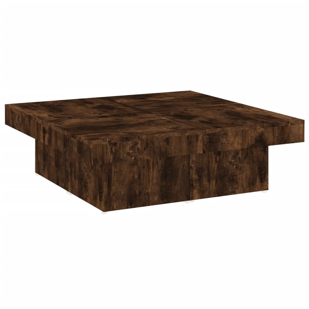 VidaXL Salontafel 90x90x28 cm bewerkt hout gerookt eikenkleurig