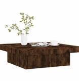 VidaXL Salontafel 90x90x28 cm bewerkt hout gerookt eikenkleurig