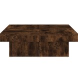 VidaXL Salontafel 90x90x28 cm bewerkt hout gerookt eikenkleurig