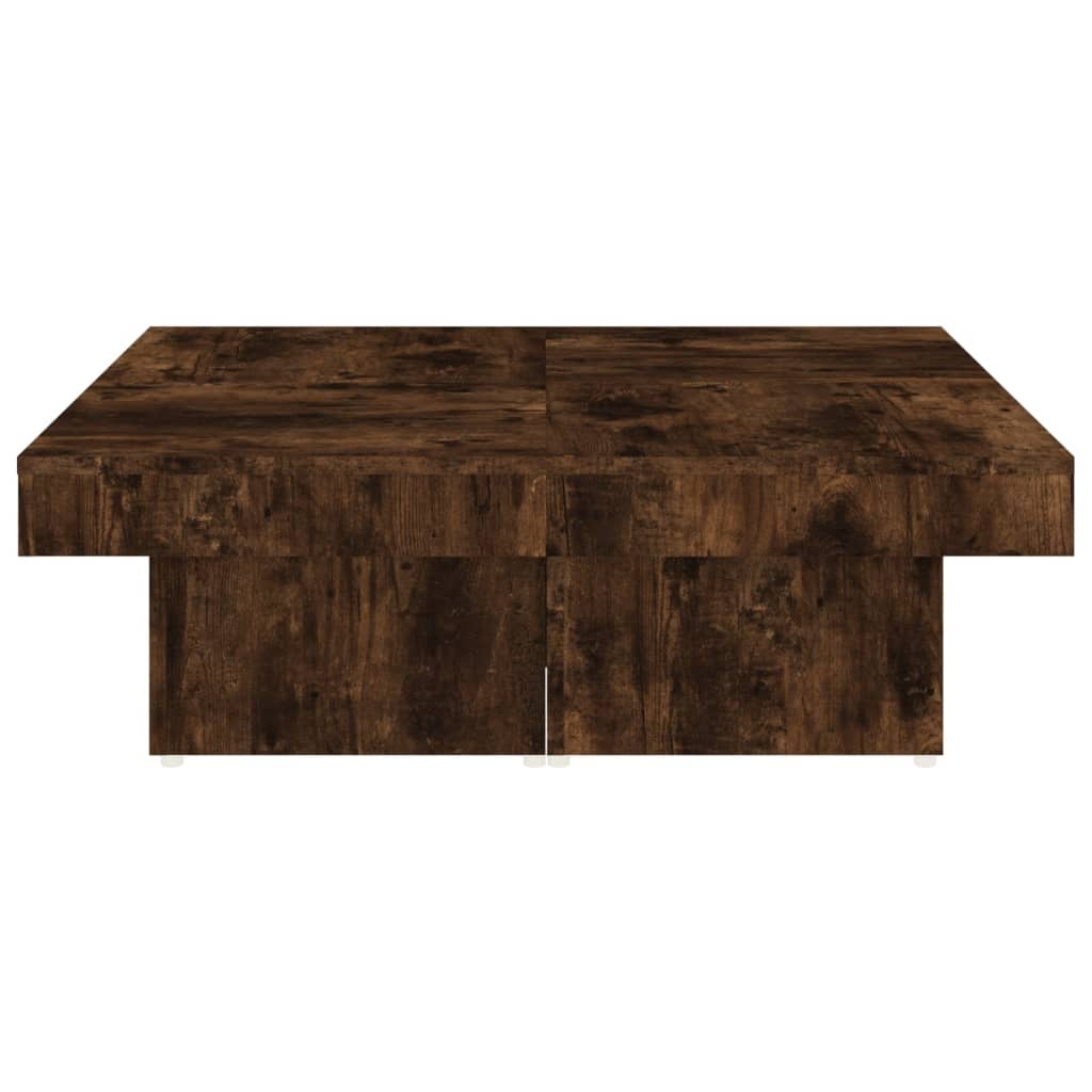 VidaXL Salontafel 90x90x28 cm bewerkt hout gerookt eikenkleurig