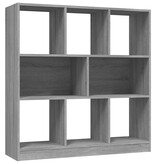 VidaXL Boekenkast 97,5x29,5x100 cm bewerkt hout grijs sonoma eiken