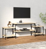 vidaXL Tv-meubel 157x35x52 cm bewerkt hout sonoma eikenkleurig