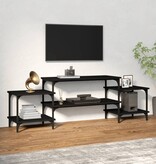 vidaXL Tv-meubel 157x35x52 cm bewerkt hout zwart