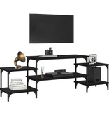 vidaXL Tv-meubel 157x35x52 cm bewerkt hout zwart