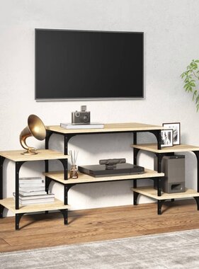 vidaXL Tv-meubel 117x35x52 cm bewerkt hout sonoma eikenkleurig
