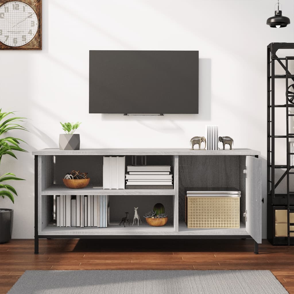 vidaXL Tv-meubel 100x40x45 cm bewerkt hout grijs sonoma eikenkleurig