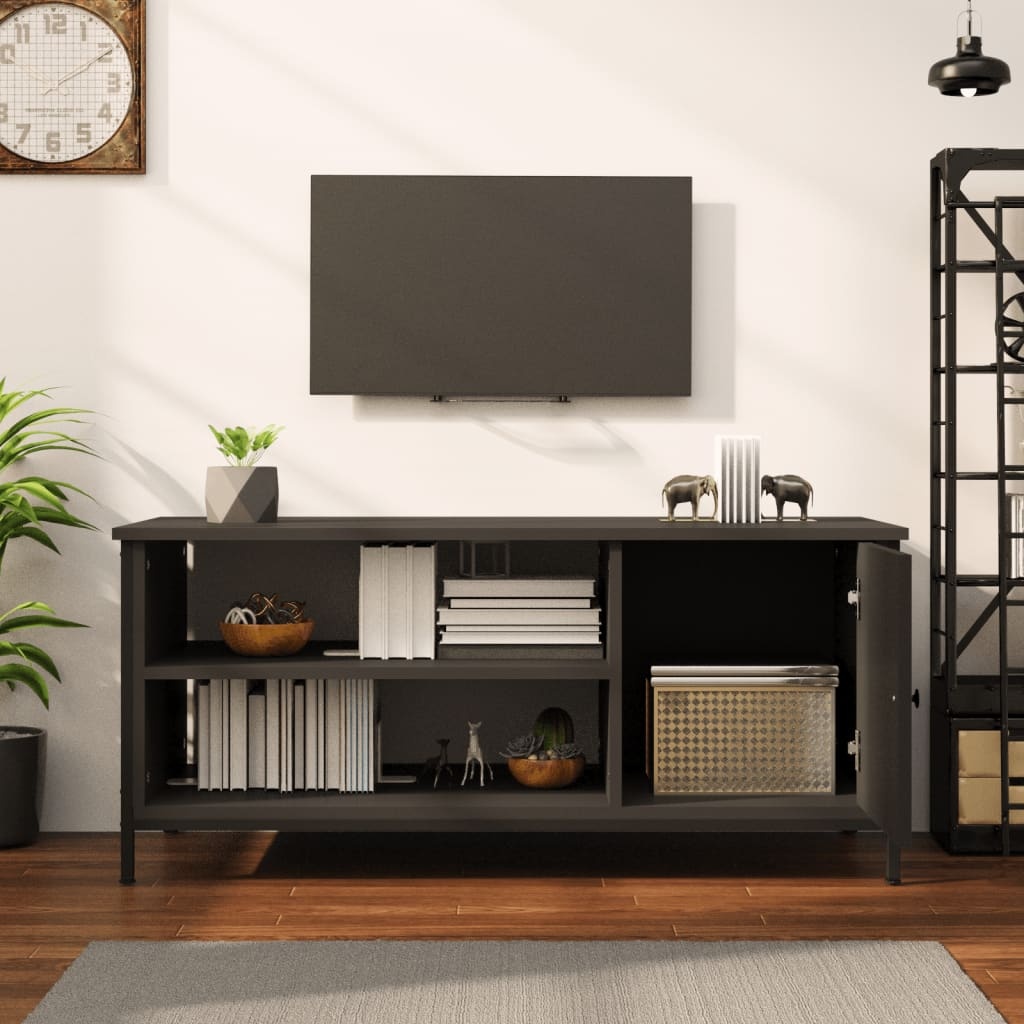 vidaXL Tv-meubel 100x40x45 cm bewerkt hout zwart