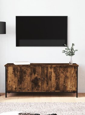 vidaXL Tv-meubel 102x35x45 cm bewerkt hout gerookt eikenkleurig