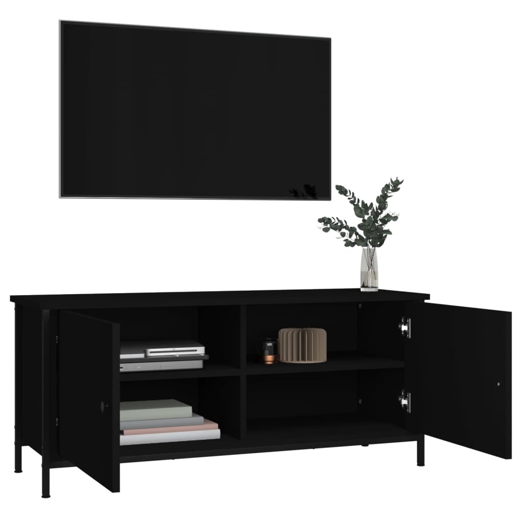 vidaXL Tv-meubel 102x35x45 cm bewerkt hout zwart