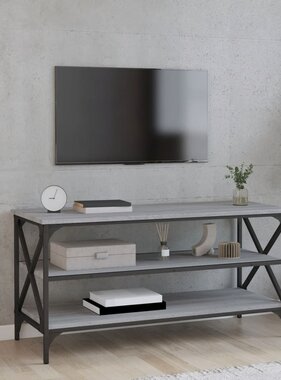 vidaXL Tv-meubel 100x40x50 cm bewerkt hout grijs sonoma eikenkleurig