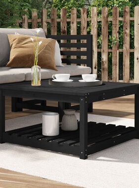 vidaXL Tuintafel 82,5x82,5x45 cm massief grenenhout zwart