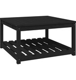 vidaXL Tuintafel 82,5x82,5x45 cm massief grenenhout zwart