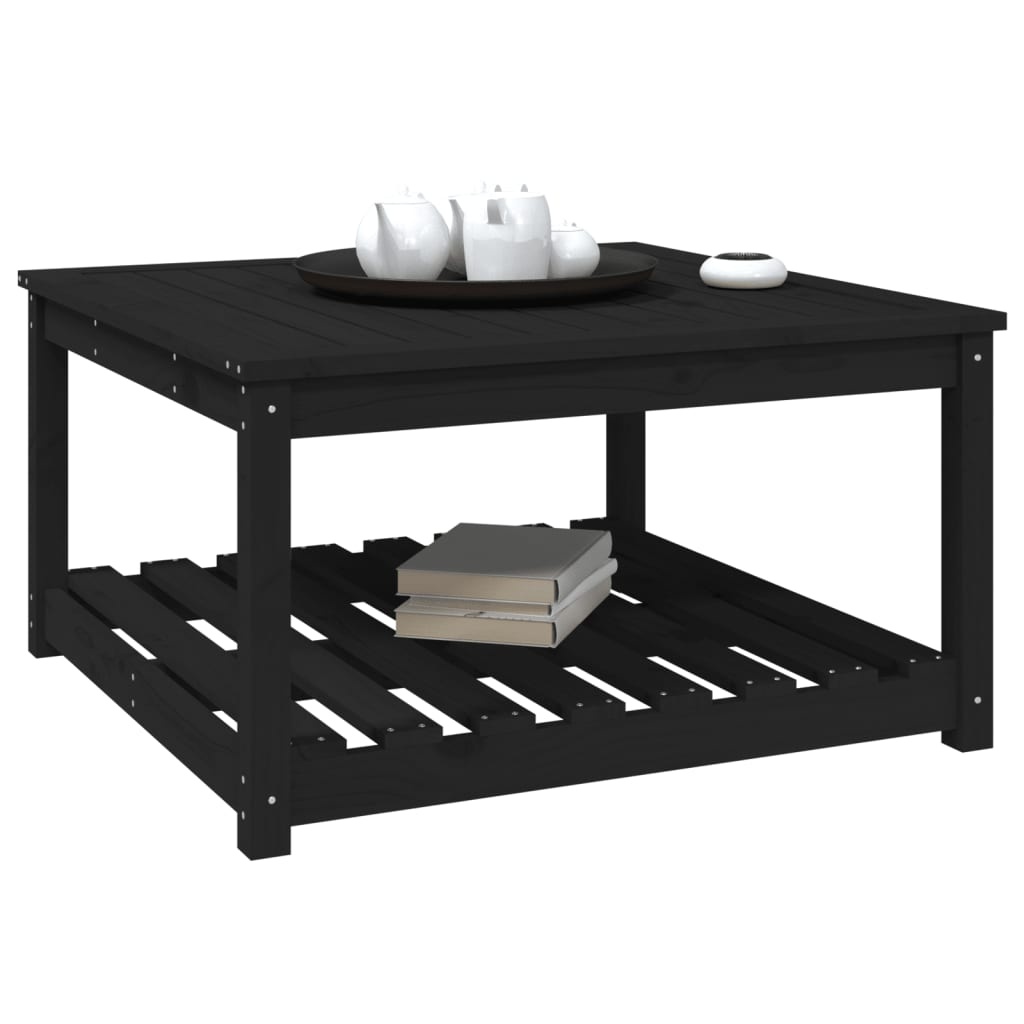 VidaXL Tuintafel 82,5x82,5x45 cm massief grenenhout zwart