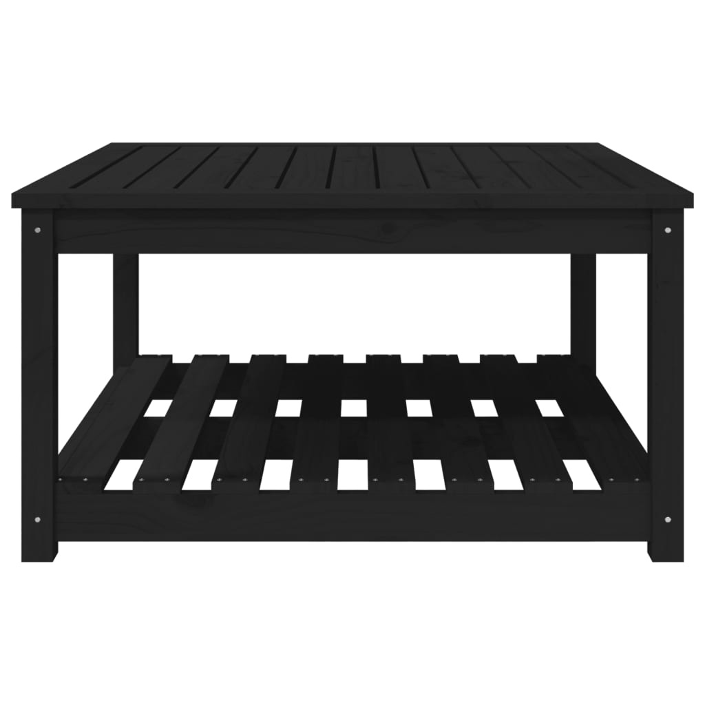 vidaXL Tuintafel 82,5x82,5x45 cm massief grenenhout zwart