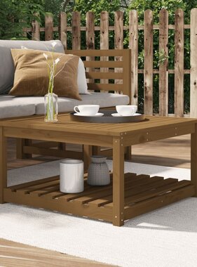 vidaXL Tuintafel 82,5x82,5x45 cm massief grenenhout honingbruin