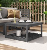 vidaXL Tuintafel 82,5x82,5x45 cm massief grenenhout grijs