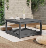 vidaXL Tuintafel 82,5x82,5x45 cm massief grenenhout grijs