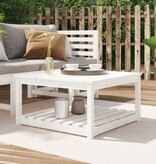 VidaXL Tuintafel 82,5x82,5x45 cm massief grenenhout wit