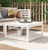 vidaXL Tuintafel 82,5x82,5x45 cm massief grenenhout wit