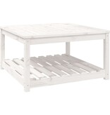 vidaXL Tuintafel 82,5x82,5x45 cm massief grenenhout wit