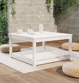 vidaXL Tuintafel 82,5x82,5x45 cm massief grenenhout wit