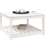VidaXL Tuintafel 82,5x82,5x45 cm massief grenenhout wit