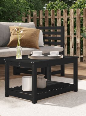 VidaXL Tuintafel 82,5x50,5x45 cm massief grenenhout zwart