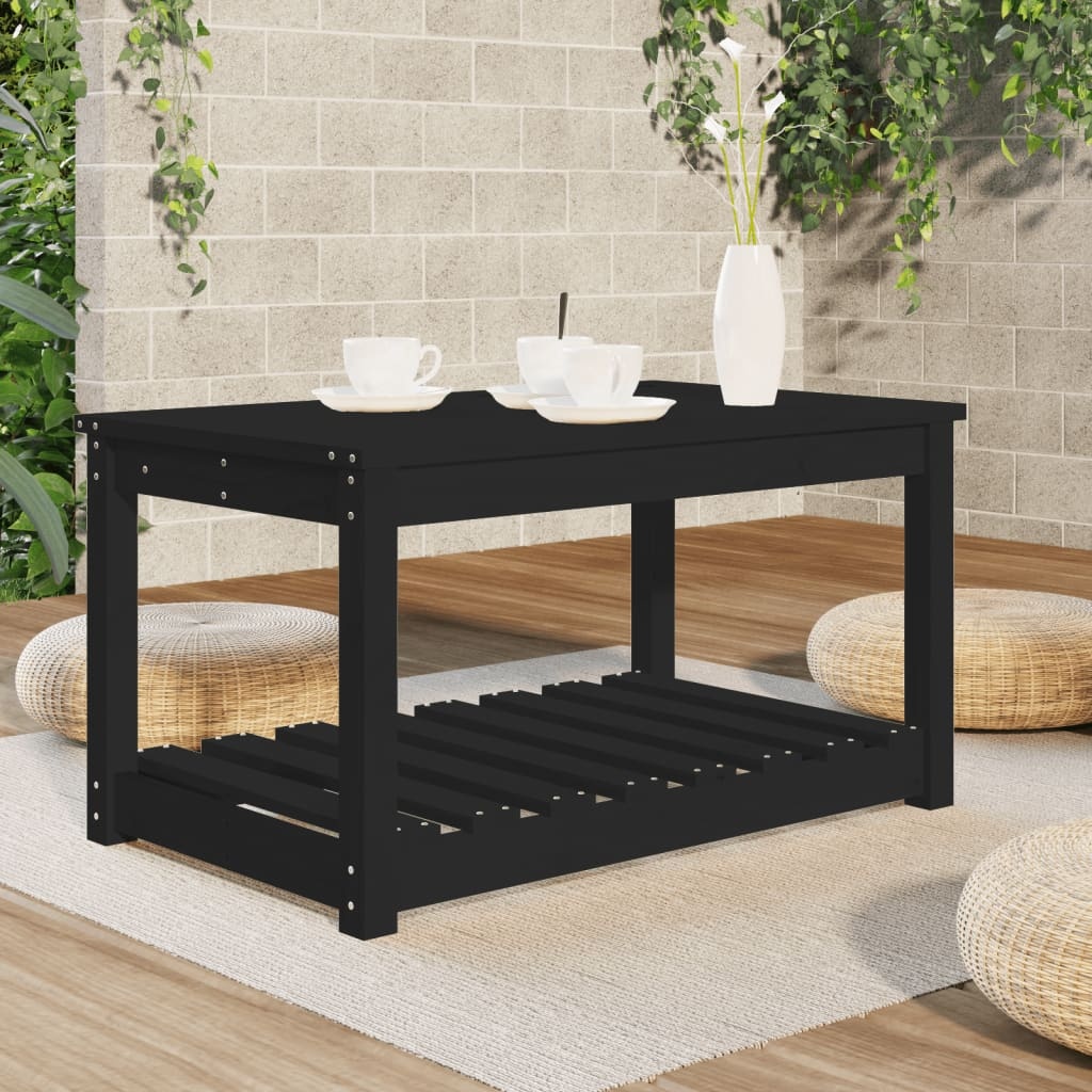 VidaXL Tuintafel 82,5x50,5x45 cm massief grenenhout zwart