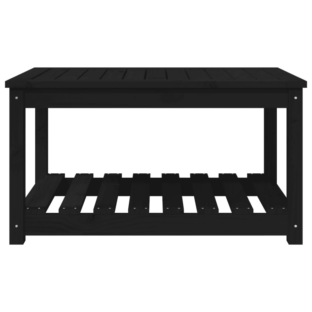 VidaXL Tuintafel 82,5x50,5x45 cm massief grenenhout zwart