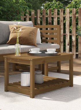 vidaXL Tuintafel 82,5x50,5x45 cm massief grenenhout honingbruin