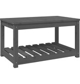 vidaXL Tuintafel 82,5x50,5x45 cm massief grenenhout grijs