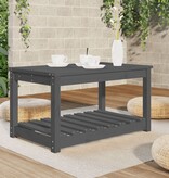 vidaXL Tuintafel 82,5x50,5x45 cm massief grenenhout grijs