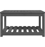 vidaXL Tuintafel 82,5x50,5x45 cm massief grenenhout grijs