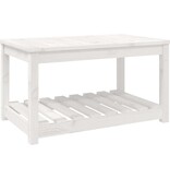 vidaXL Tuintafel 82,5x50,5x45 cm massief grenenhout wit