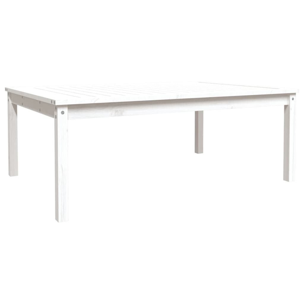 VidaXL Tuintafel 121x82,5x45 cm massief grenenhout wit