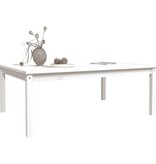 VidaXL Tuintafel 121x82,5x45 cm massief grenenhout wit
