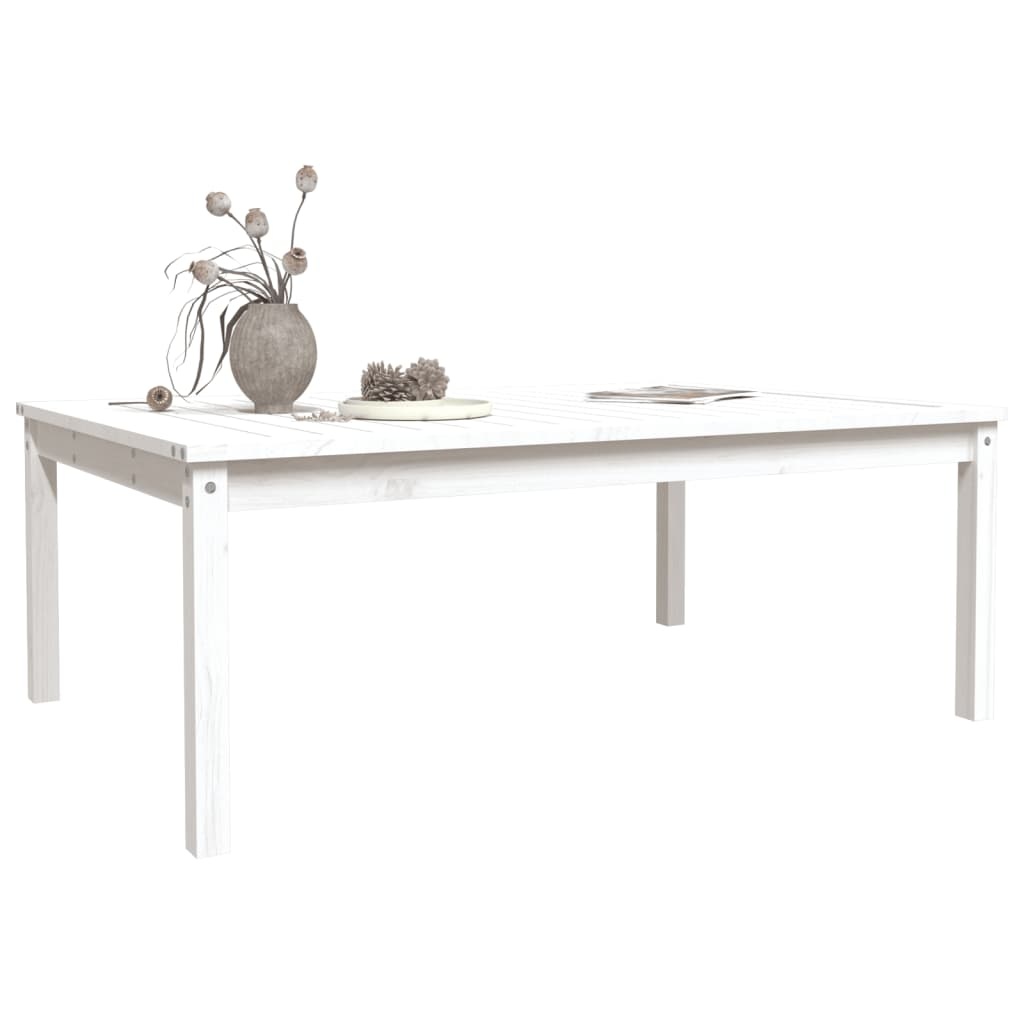 VidaXL Tuintafel 121x82,5x45 cm massief grenenhout wit