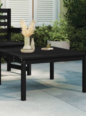 VidaXL Tuintafel 82,5x82,5x45 cm massief grenenhout zwart