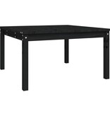VidaXL Tuintafel 82,5x82,5x45 cm massief grenenhout zwart