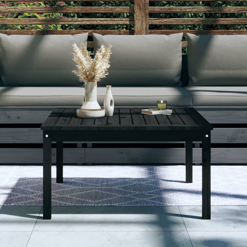 VidaXL Tuintafel 82,5x82,5x45 cm massief grenenhout zwart