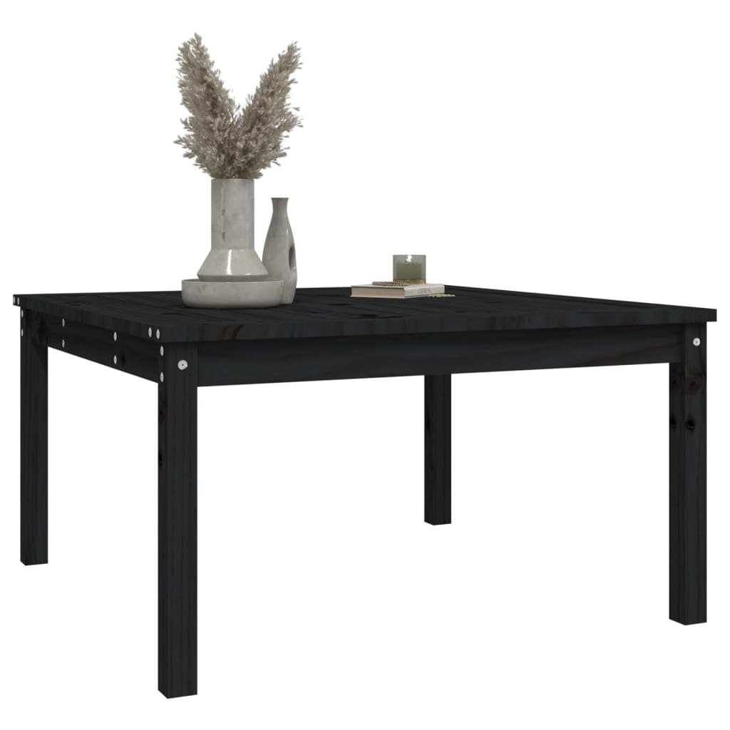 VidaXL Tuintafel 82,5x82,5x45 cm massief grenenhout zwart