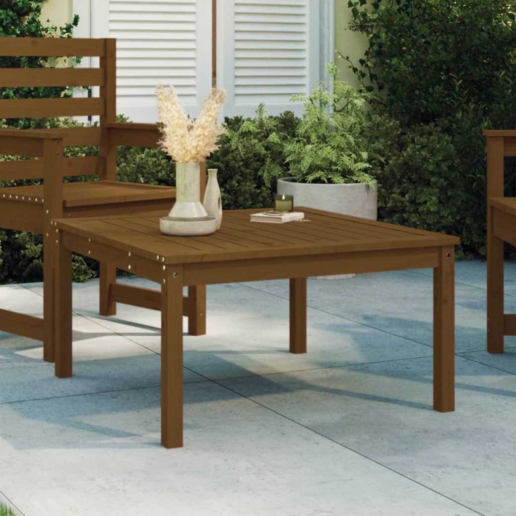 VidaXL Tuintafel 82,5x82,5x45 cm massief grenenhout honingbruin