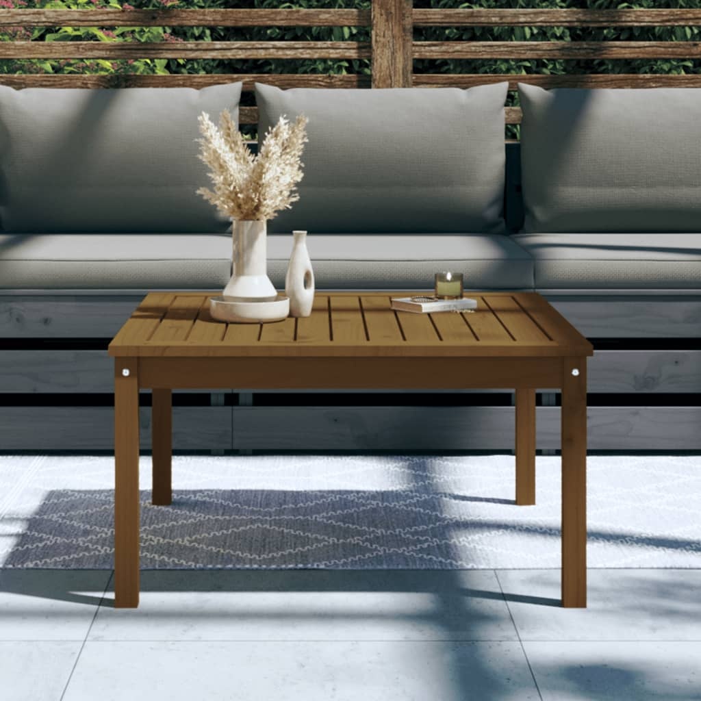 VidaXL Tuintafel 82,5x82,5x45 cm massief grenenhout honingbruin